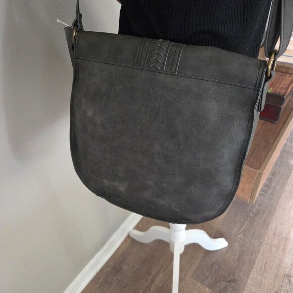 NWT Purse Wet Seal Brand Charcoal Grey - Shoulder Bag Adjustable Crossbody - Picture 6 of 6